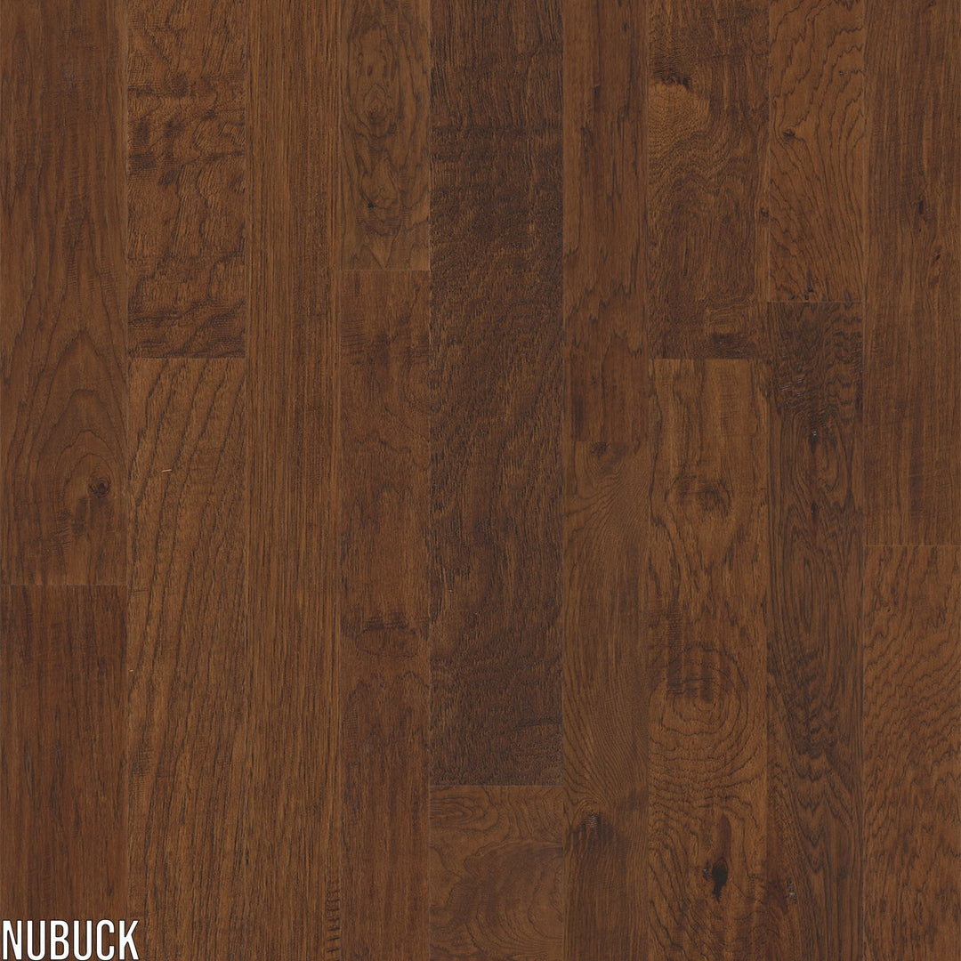ENGINEERED - HAND SCRAPED HICKORY NUBUCK - 3/8"(3", 5", 6-1/2") MULTI WIDTH - RICHMOND COLLECTION