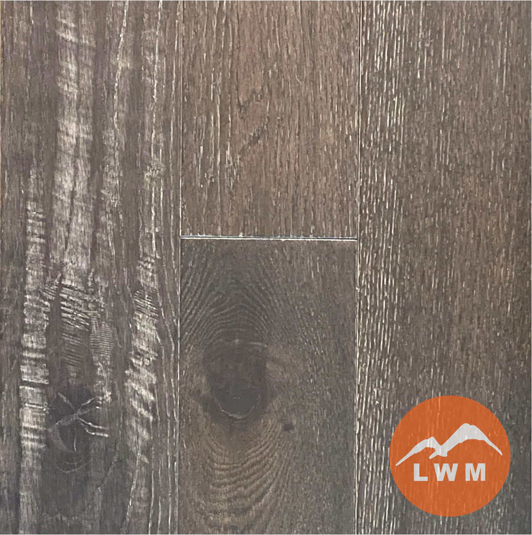 SOLID HAND-SCRAPED OAK - BURNT EMBER - 3/4" x 4-15/16" - CLASSIC COLLECTION