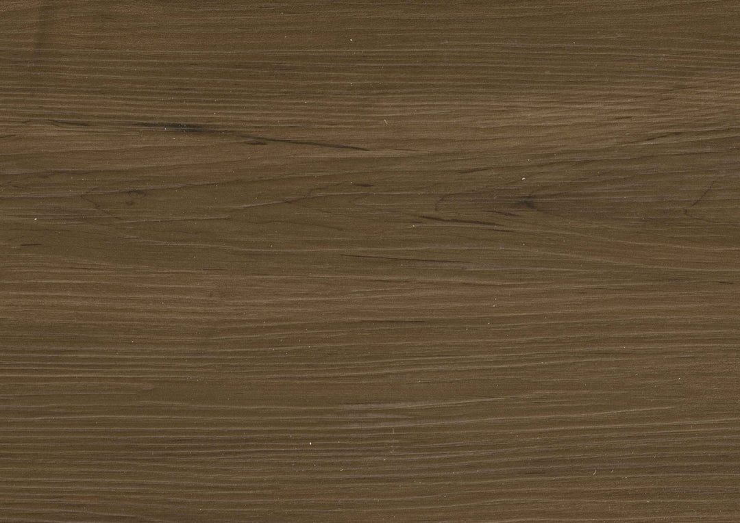 A close-up of a dark brown wood grain texture with visible horizontal lines and natural tonal variation.