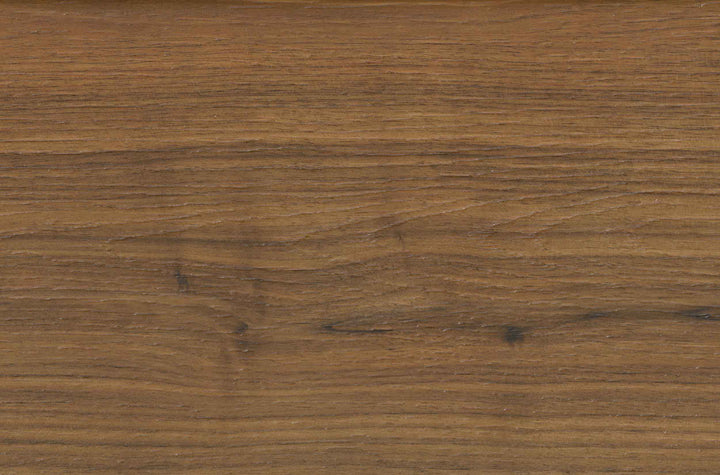 A close-up texture of medium brown wood grain with natural horizontal lines and subtle darker knots.