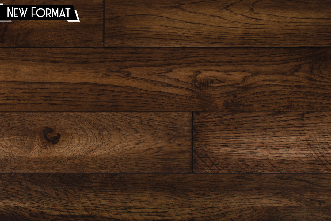 ENGINEERED HICKORY COVERED BRIDGE - 9/16" x 5" - BARNWOOD SELECT COLLECTION