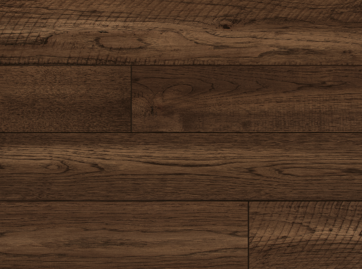 Dark brown hardwood flooring planks with visible natural wood grain patterns and subtle variations in tone.