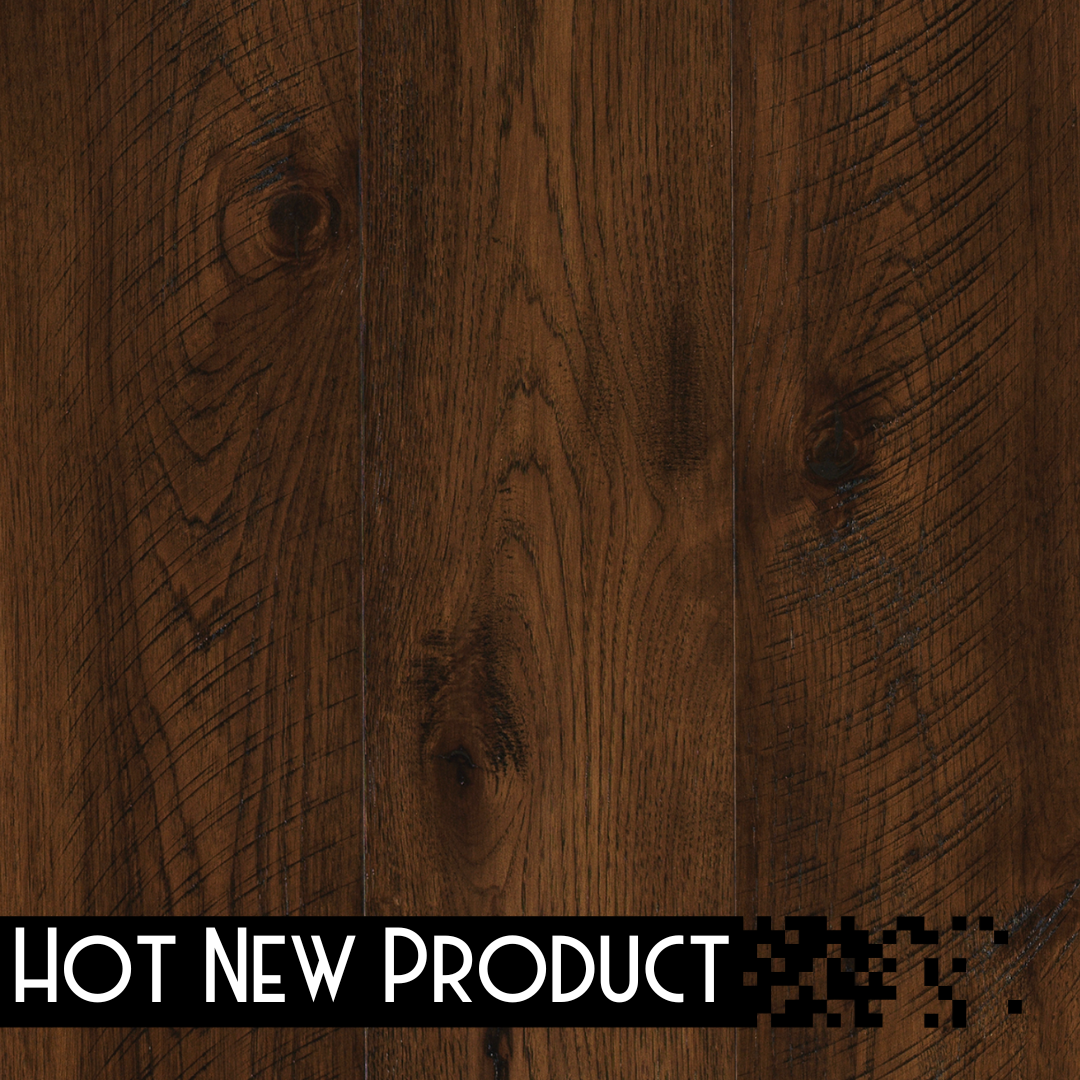 ENGINEERED HICKORY BREWERY TIMBER - 3/8" x 7.5" - BARNWOOD COLLECTION