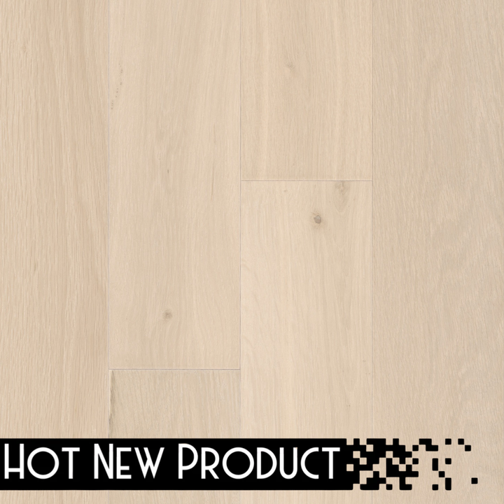 Beige wooden flooring with 'HOT NEW PRODUCT' 