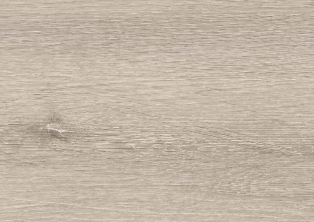 A close-up texture of a light beige wood grain surface with subtle horizontal grain lines and a small knot detail on the left side.