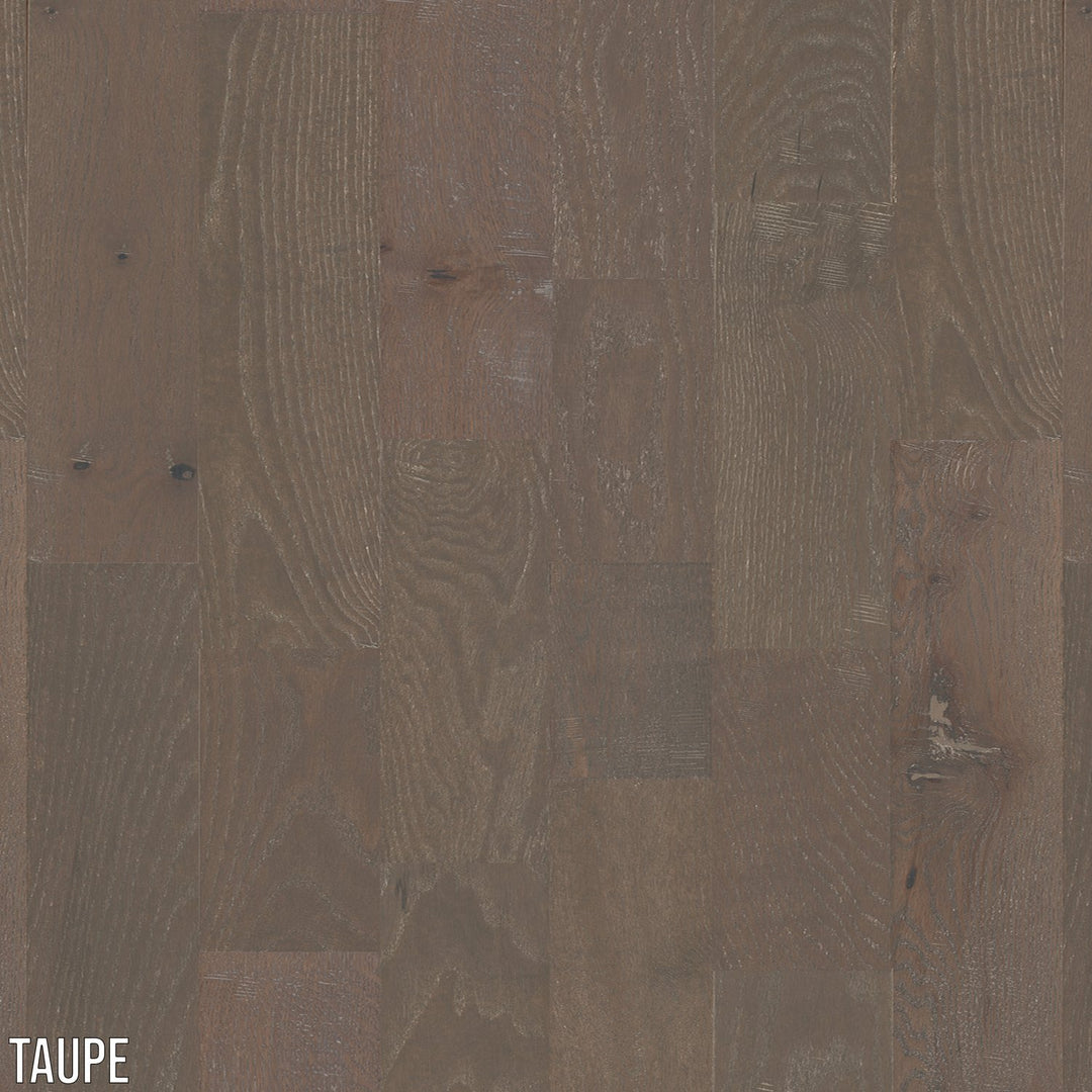 SOLID HAND-SCRAPED OAK TAUPE - 3/4" x 4-15/16" - CLASSIC COLLECTION