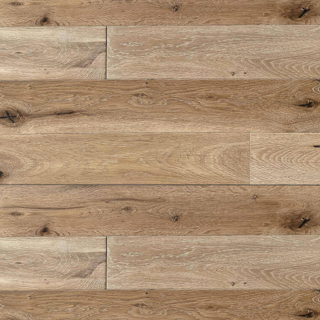 SOLID WIRE-BRUSHED OAK HUCKLEBERRY - 3/4" x 3.5" - COBBLESTONE CREEK COLLECTION