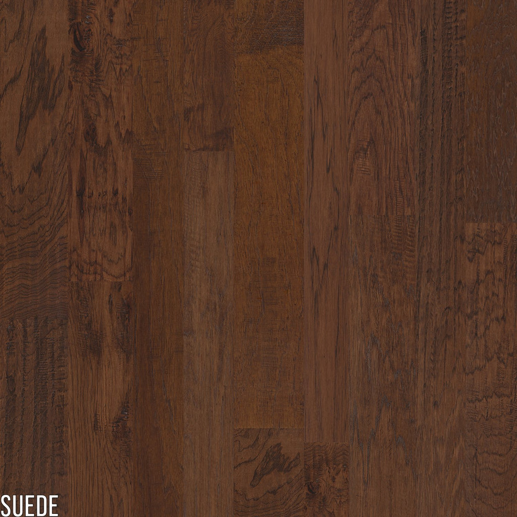 HAND-SCRAPED HICKORY SUEDE - ENGINEERED - 3/8 HAND-SCRAPED HICKORY SUEDE - ENGINEERED - 3/8